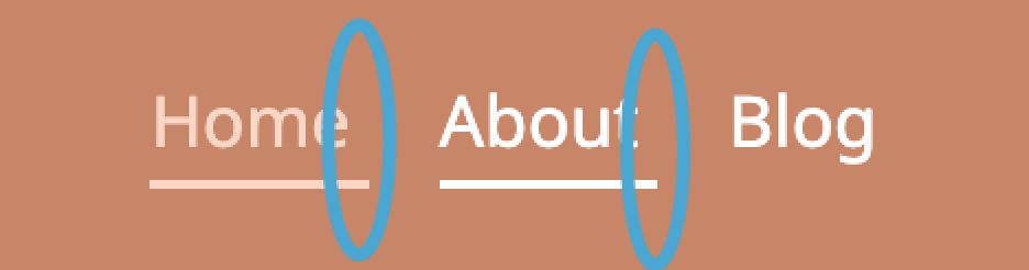 Whitespaces trailing the link text